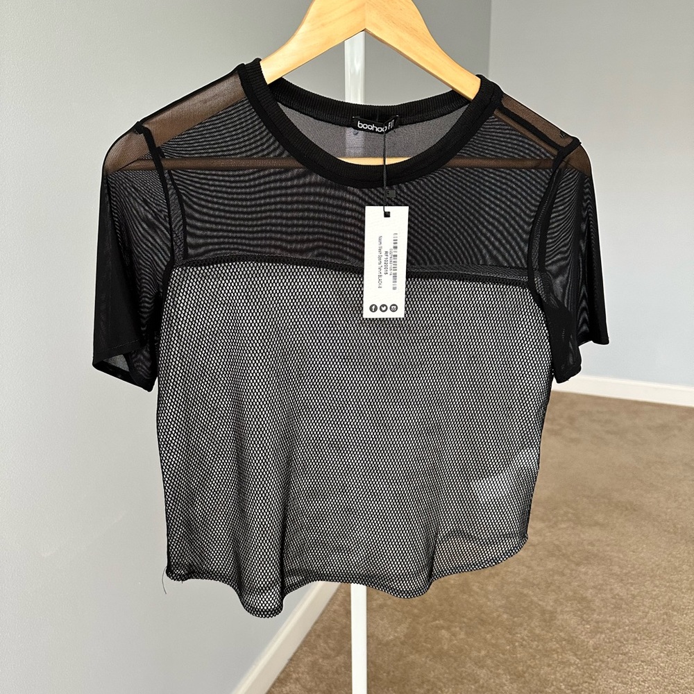 Naomi Mesh Sports T-shirt Black